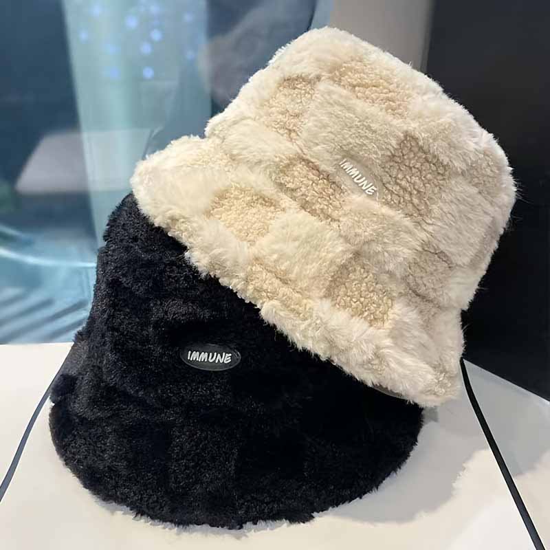 Fuzzy bucket hat