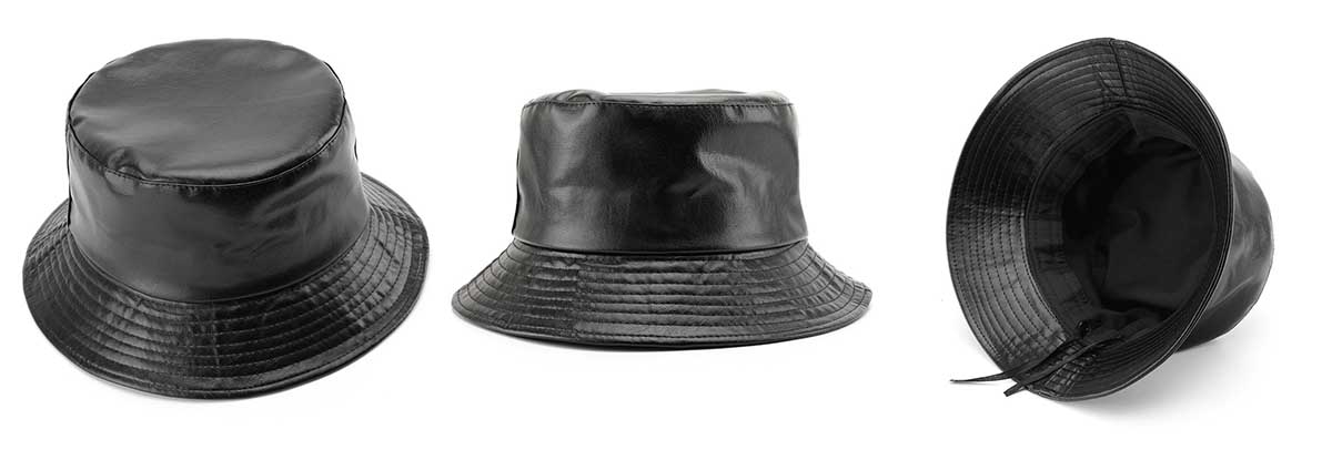 PU leather bucket hat